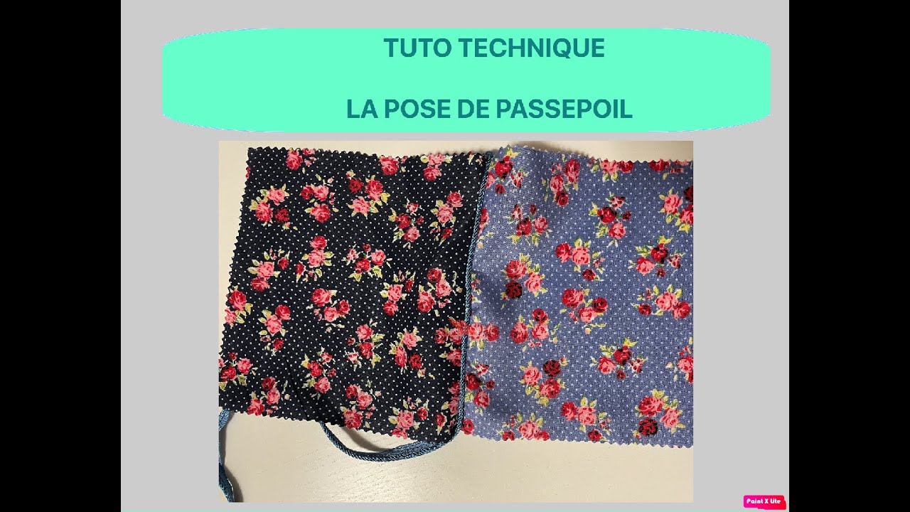 Tuto technique couture : la pose de passepoil entre deux tissus - facile