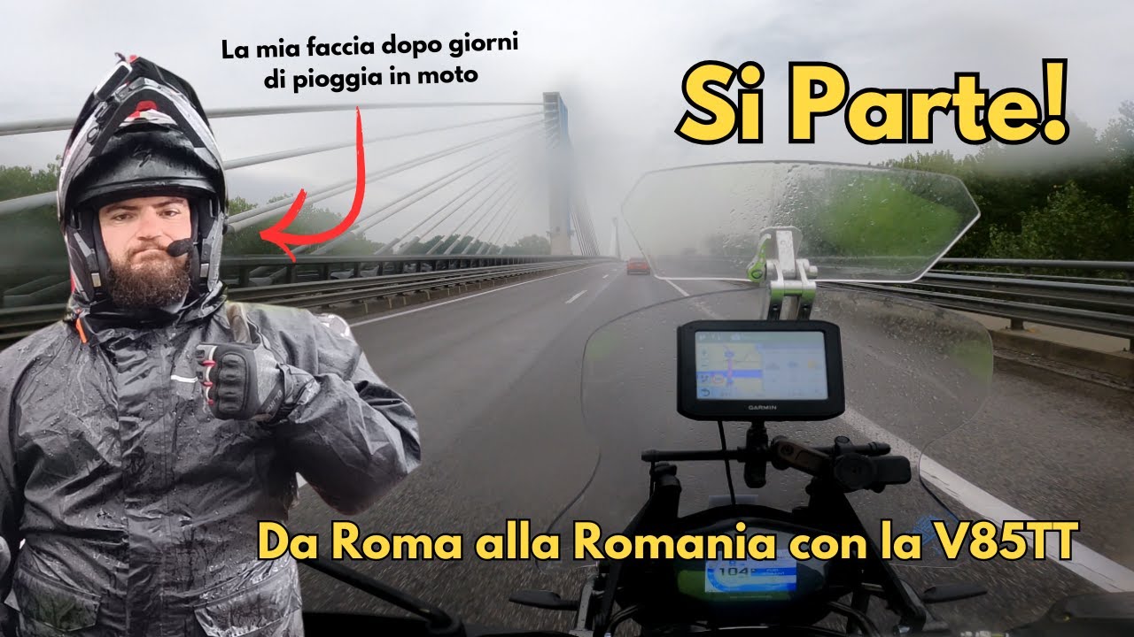 Sfidiamo gli elementi: da ROMA alla ROMANIA in moto sotto la pioggia | Viaggio nei Balcani | Parte 1