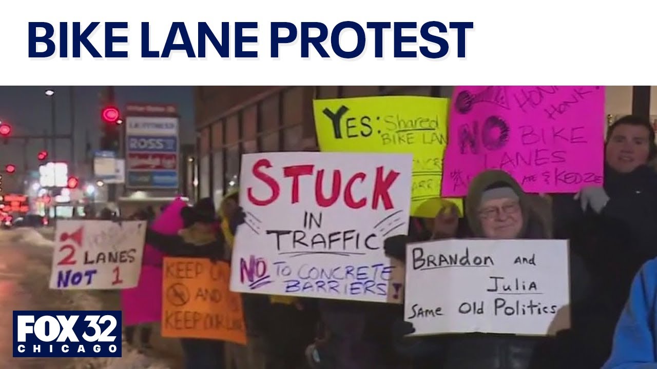 Chicago residents protest new bike lanes, say they cause headaches