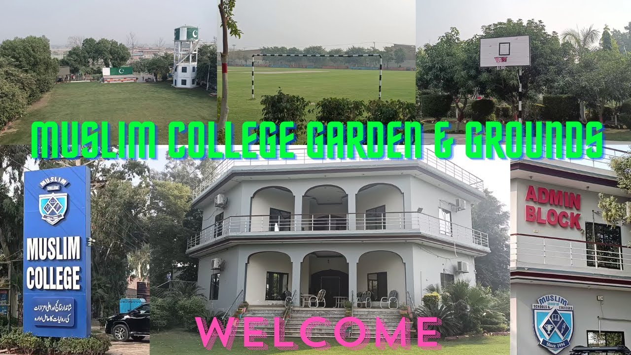 Serene Beauty of the Muslim College Rasheed Campus Garden & Grounds | View of Garden & Sports Ground