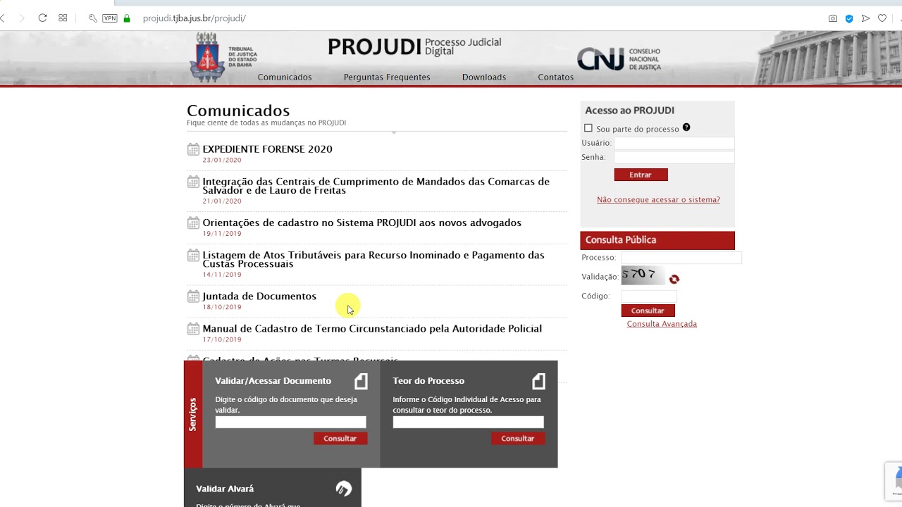 Como utilizar o sistema PROJUDI do TJ-BA.