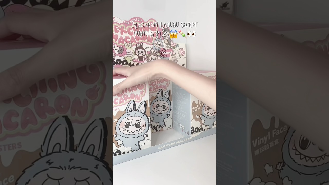 Labubu Macaron Secret Hunting 😱 #asmr #blindbox #popmart #cute #asmrunboxing #toys #labubu #plush
