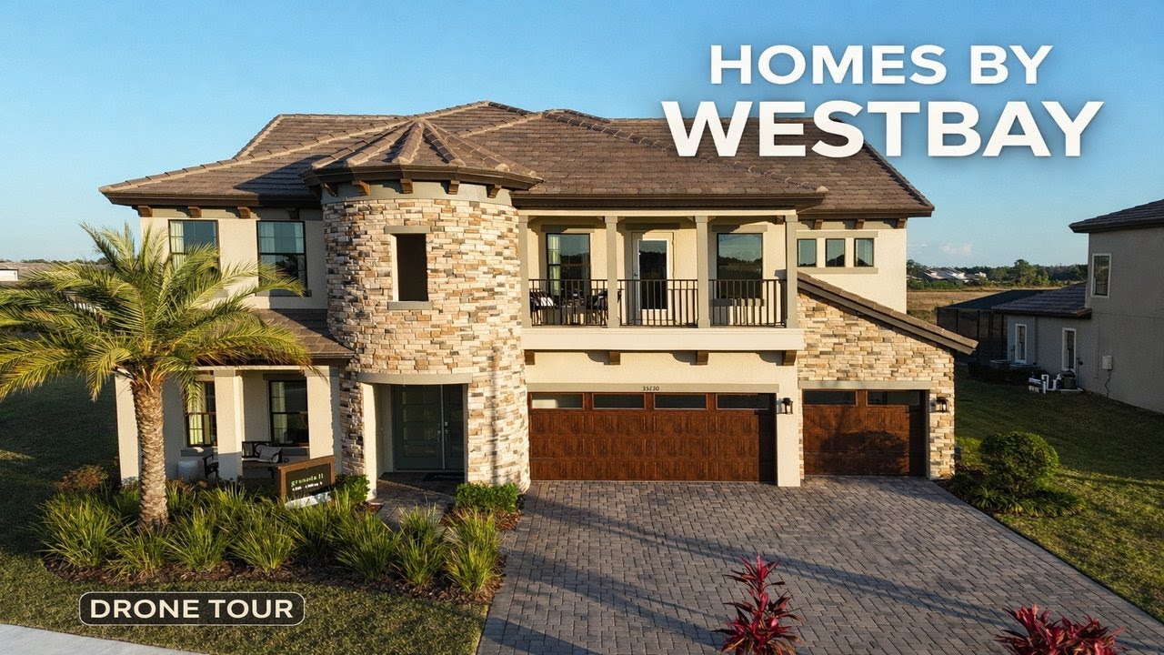 Homes by WestBay at Two Rivers | Wesley Chapel Florida New Construction (Drone Tour)