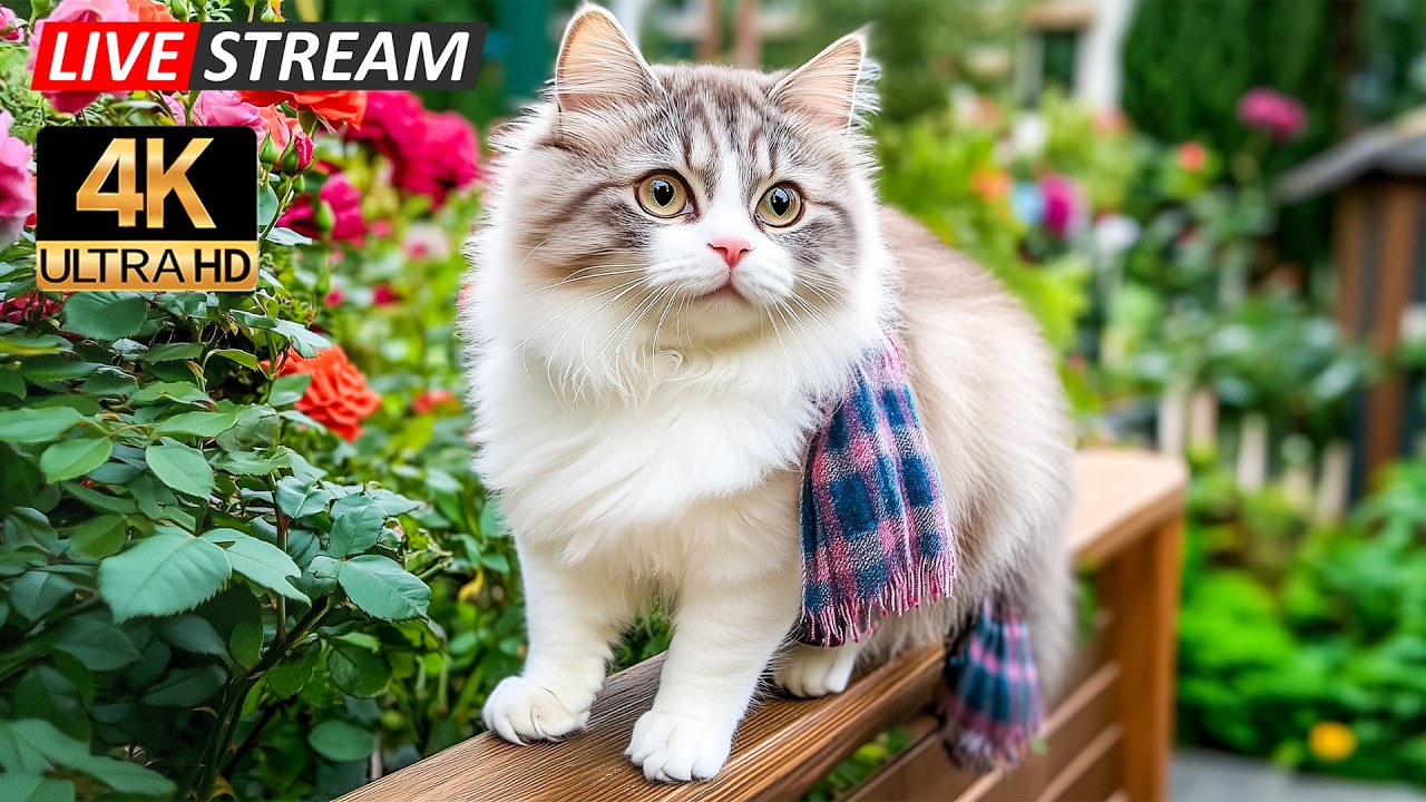 Успокаивающая музыка для кошек на экране телевизора, снимающая стресс 😺 Нежные звуки, которые усп...