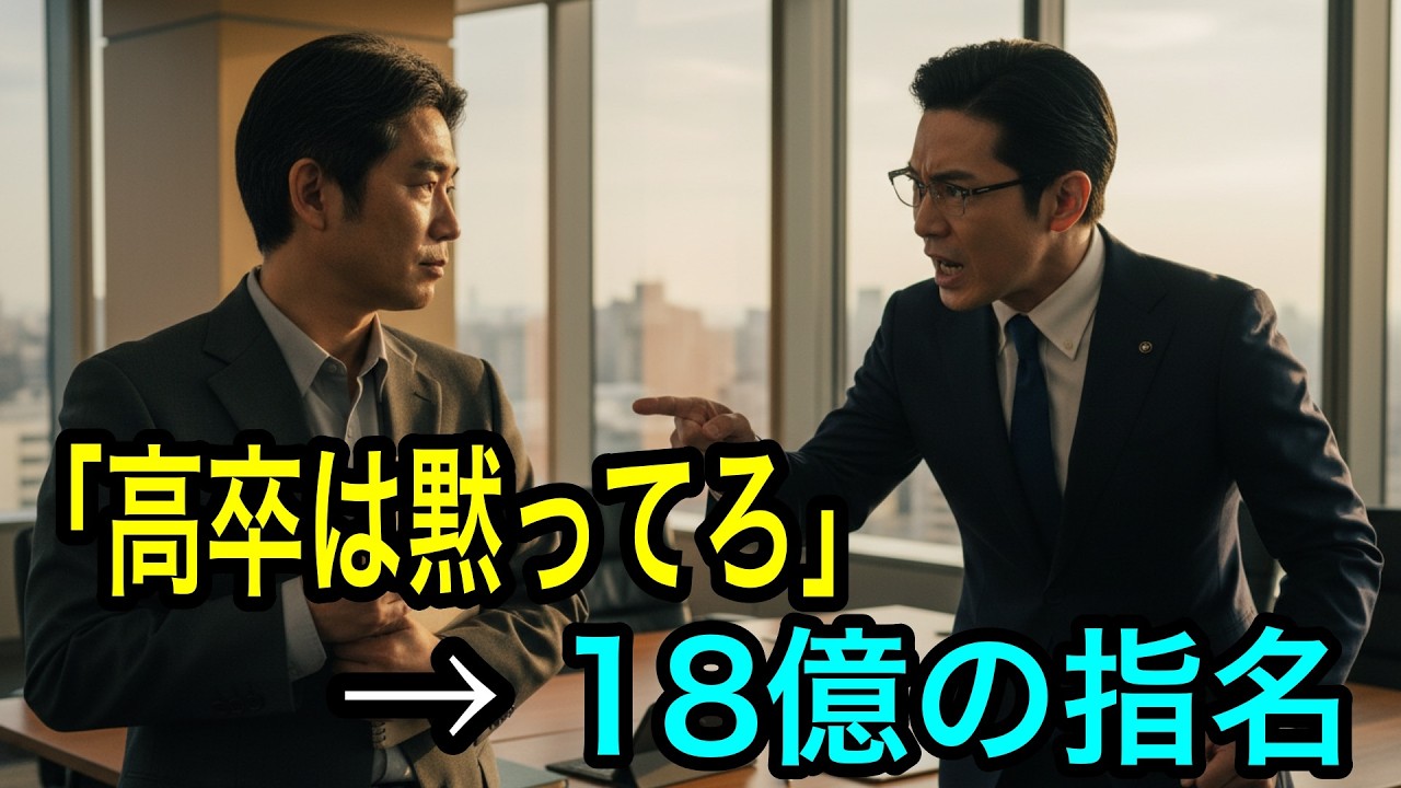 「高卒は黙ってろ」と笑われた44歳。会議に現れた“18億の依頼書”で全員が凍りついた。