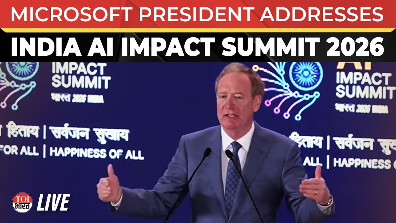 LIVE: Microsoft President Brad Smith Speaks At India AI Impact Summit 2026 In Delhi