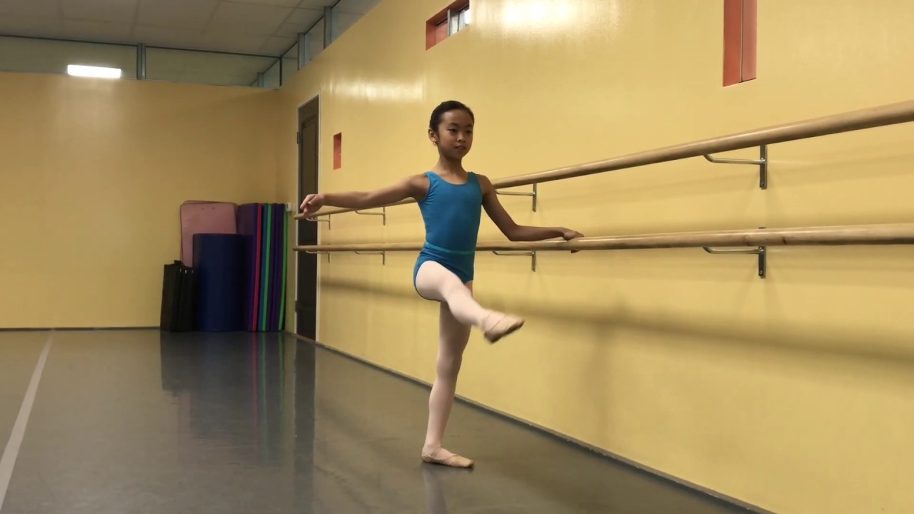 Preparation For Grands Battements - Practice for Royal Academy Of Dance Grade 2 Ballet Exam.