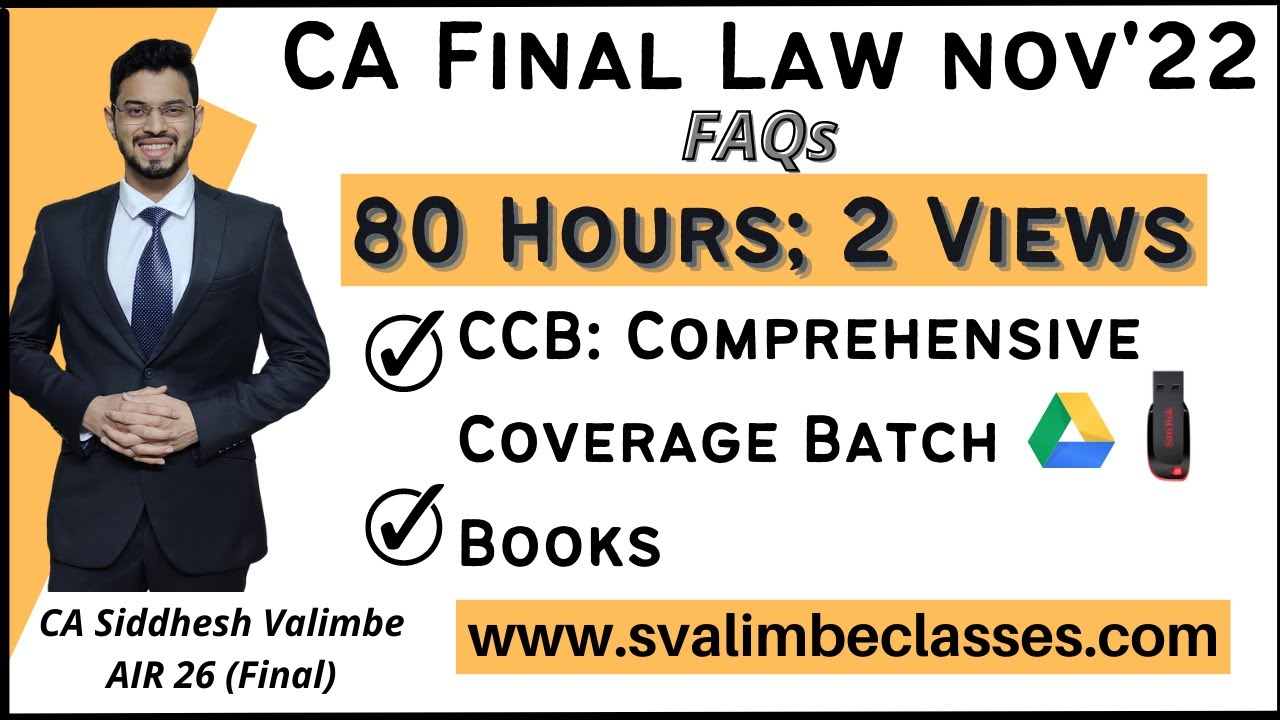 CA Final Law Nov'22 CCB FAQs | www.svalimbeclasses.com