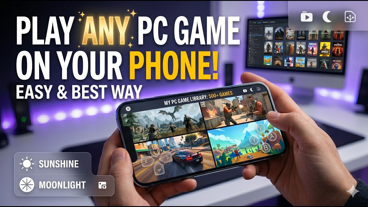 Play GTA 5 on Your Phone Using Sunshine & Moonlight | Control PC from Mobile!