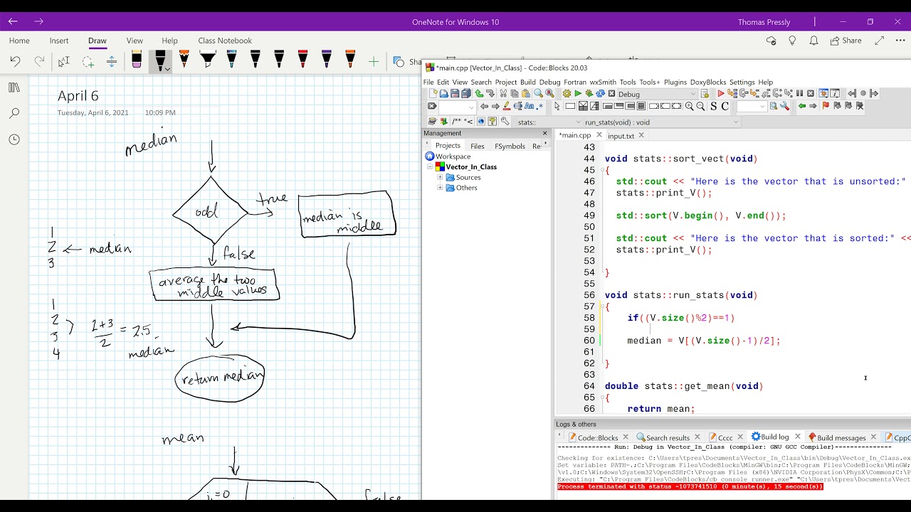 Statistical Analysis using Vector Class in C++ - Part 2 - ENGR 2304