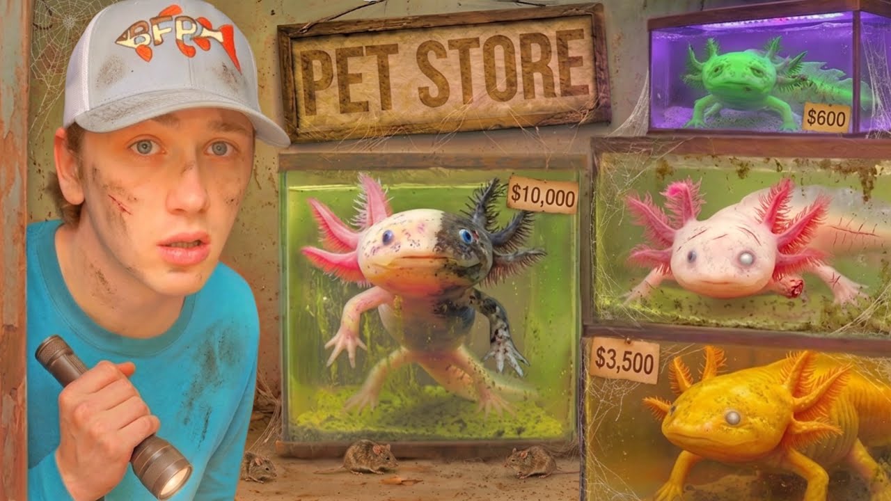 Ich habe eine verlassene Axolotl-Tierhandlung entdeckt...