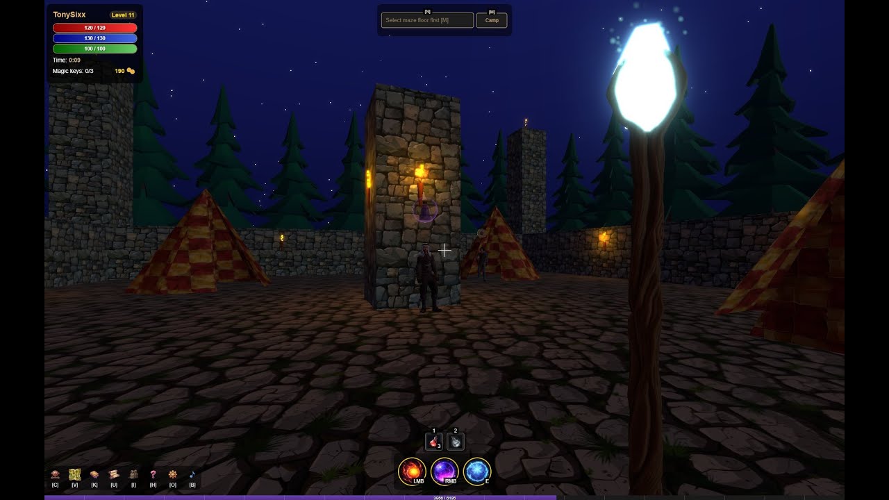 Mysterious Maze – RPG With Procedurally Generated Levels | Created Using AI | Opening Gameplay