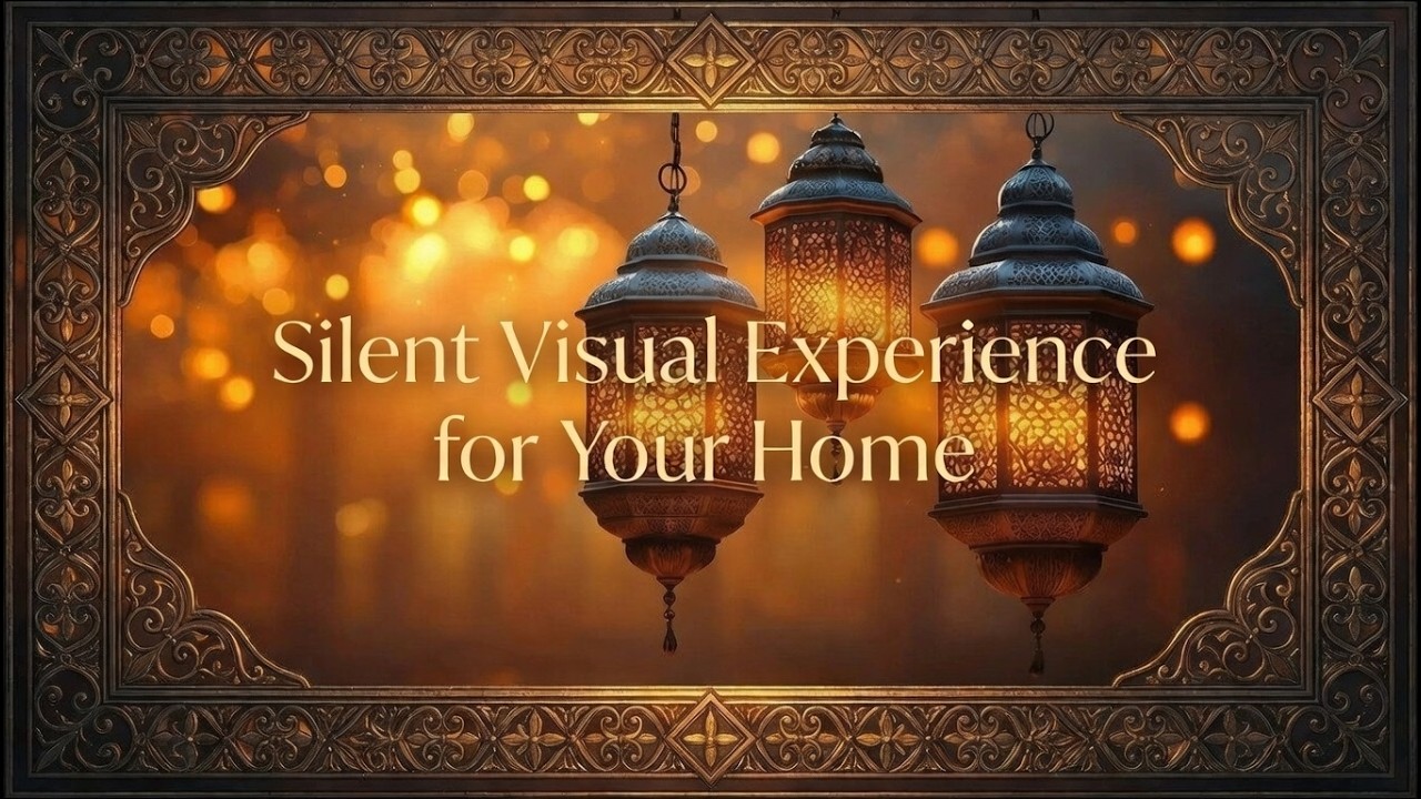 Warm Ramadan gold vintage frame 2H Peaceful Ambient Display Elegant TV Frame four you TV 4k No Sound