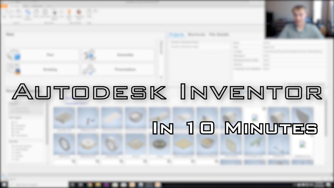 AUTODESK INVENTOR IN 10 MINUTES OR LESS | Crash-Course in Inventor