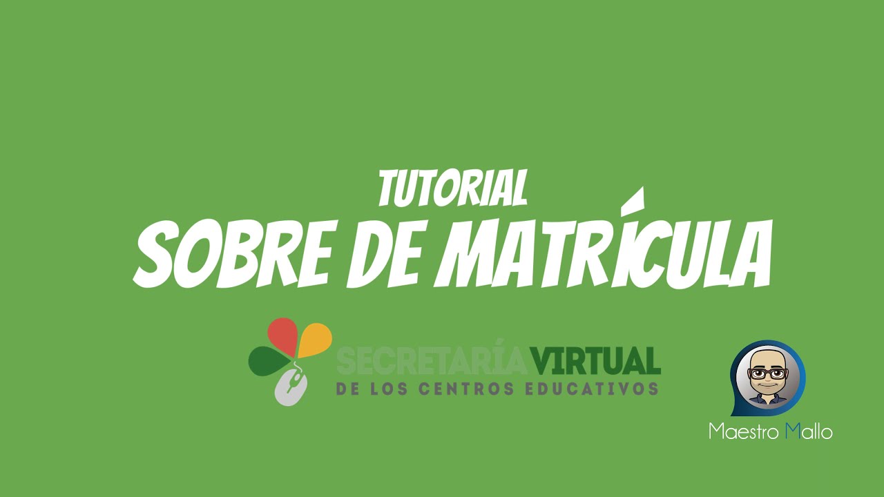 Sobre Electrónico de Matrícula 2022 📧 📧