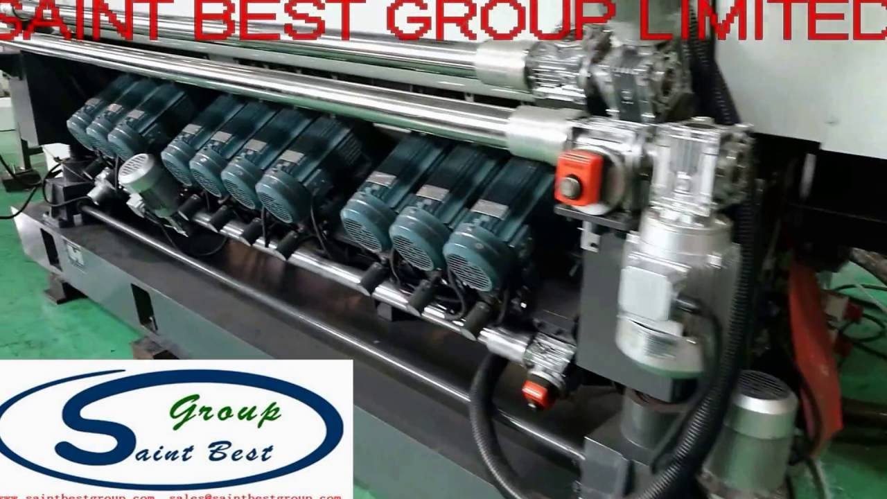Glass Straight-Line Beveling Machine With PLC&Touch Screen Control / Glass Beveling Machine