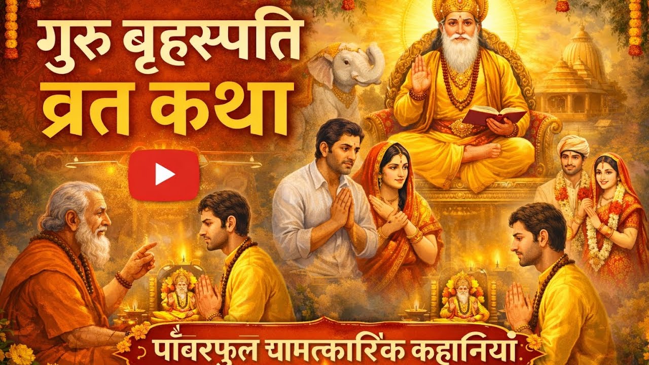 गुरु बृहस्पति व्रत कथा | गुरुवार व्रत की पावन कथा | धन-सुख-समृद्धि का रहस्य