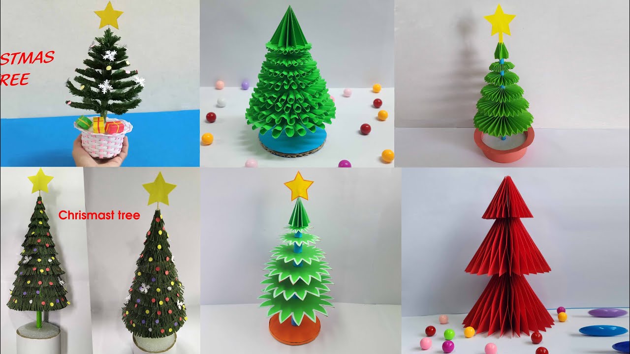 6 Easy Ways to Make Paper Christmas Trees | DIY Christmas Decorations