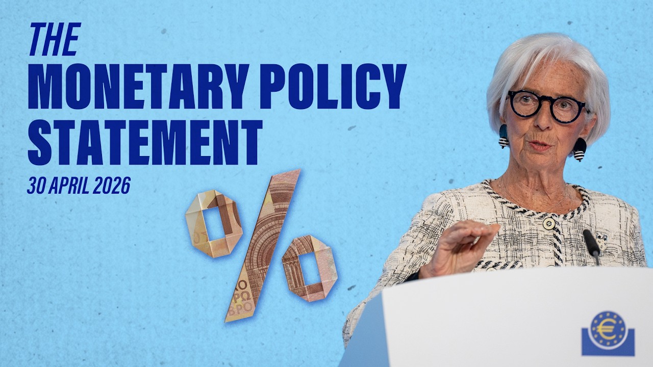 President Lagarde presents the latest monetary policy decisions &ndash; 30 April 2026