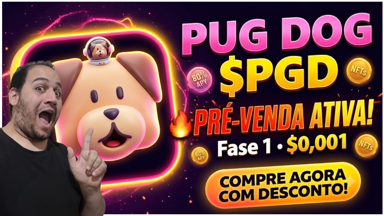 Meme Coin com Utilidade Real? PUG DOG ($PGD) Come&ccedil;ou a Pr&eacute;-Venda