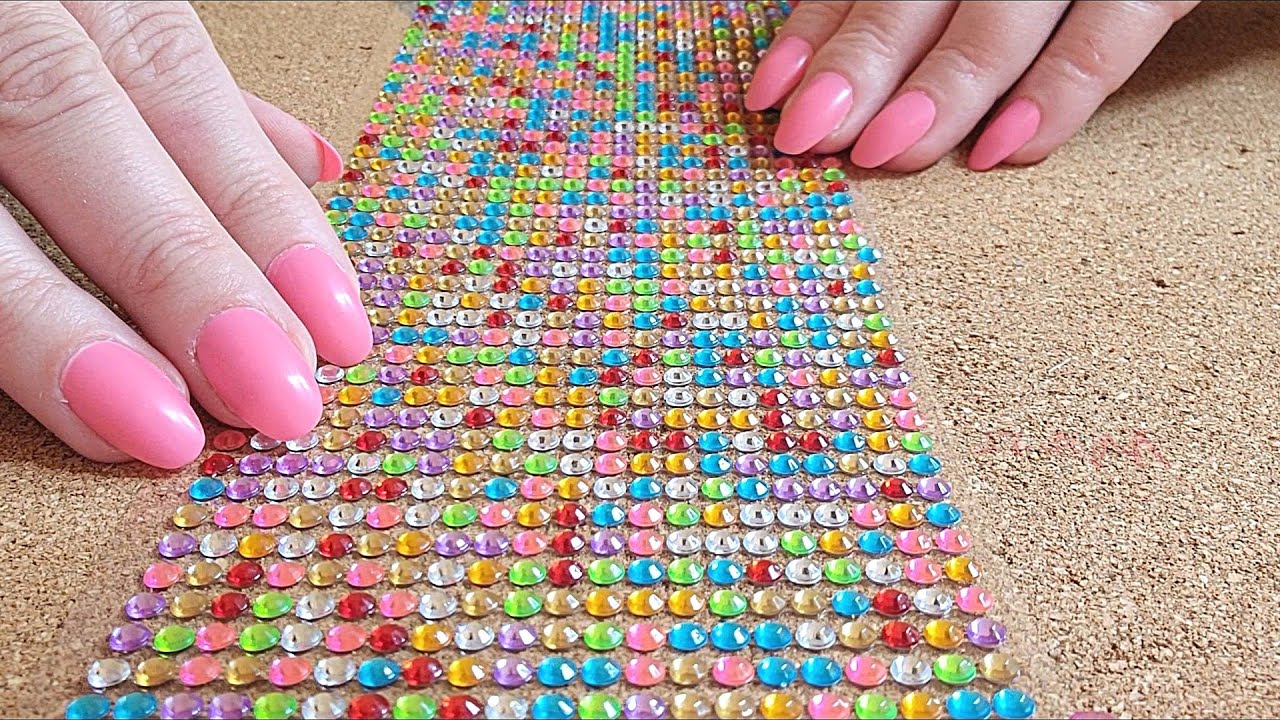 ASMR Fast Scratching On A Sheet Of Rhinestones