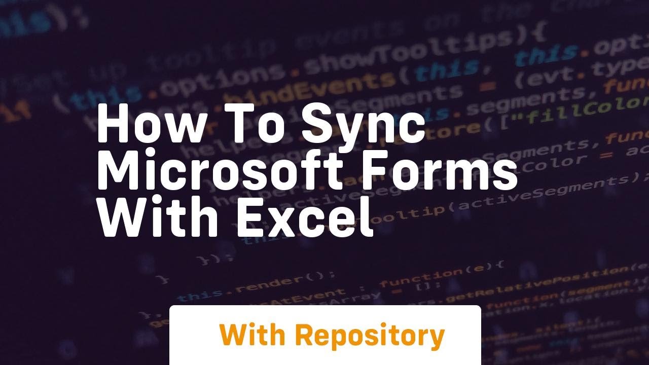 How to sync microsoft forms with excel
