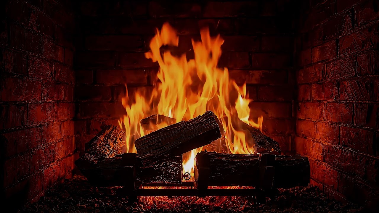 Deep Night Fireplace 🔥 4K Ultra HD Crackling Fire for Total Relaxation