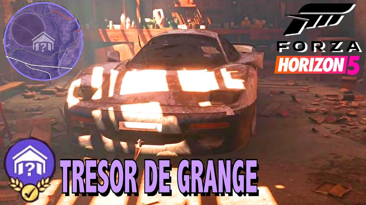 FORZA HORIZON 5: TR&Eacute;SOR DE GRANGE - O&Ugrave; TROUVER LA JAGUAR XJR-15 (POSITION / LOCALISATION) AERODROMO