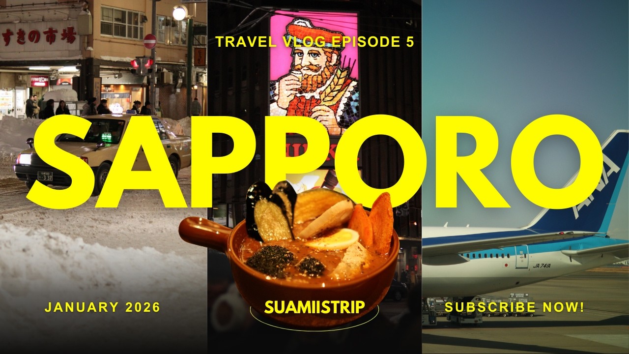 🇯🇵Dari Tokyo ke Sapporo: Winter Trip ke Sapporo, Hokkaido [Susukino, Soup Curry & Nikka Sign]