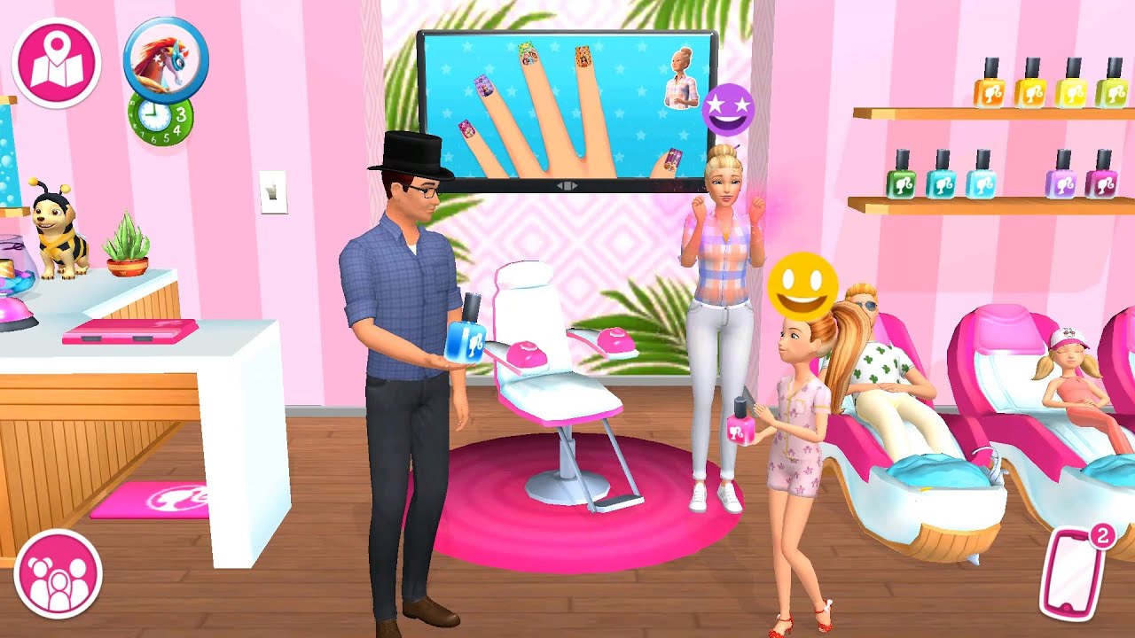 Barbie Dreamhouse Adventures - Cook, Dance, Nail Spa - Simulation Game