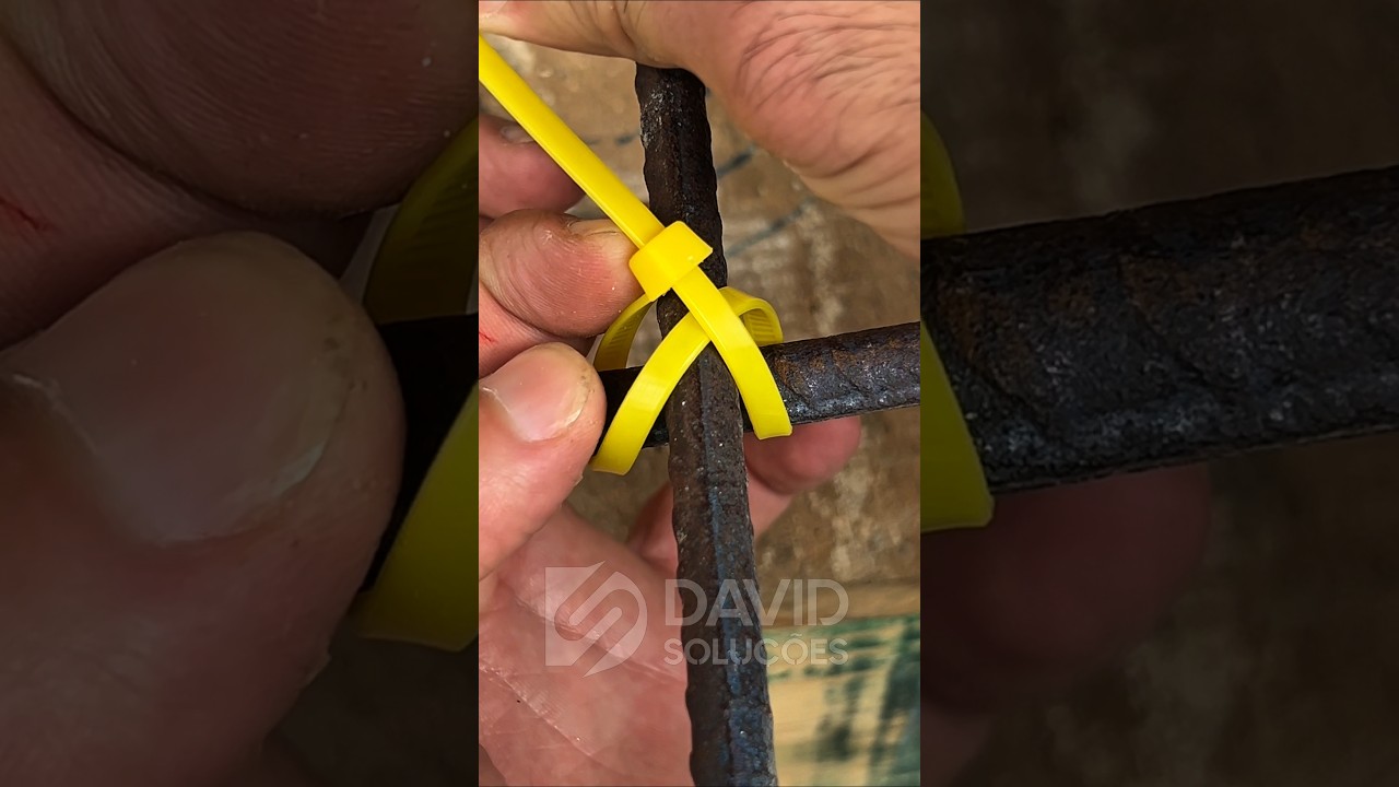 Engineer reveals a simple trick to tie rebar #CivilEngineering #Rebar #DIYConstruction #WorksiteHack