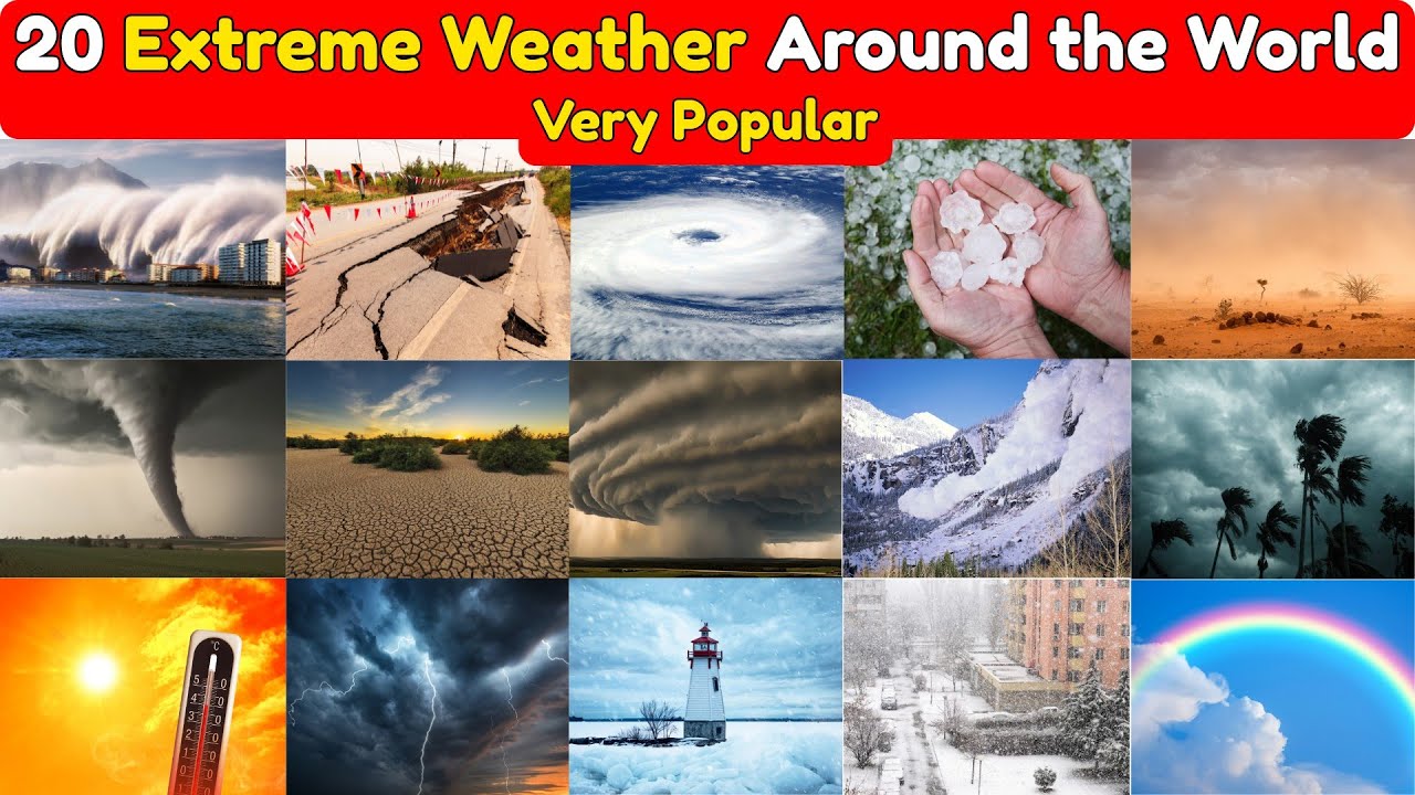 🌪️ Extreme Weather Around the World  | 20 Weather Phenomena for Kids | Educational Learning Video