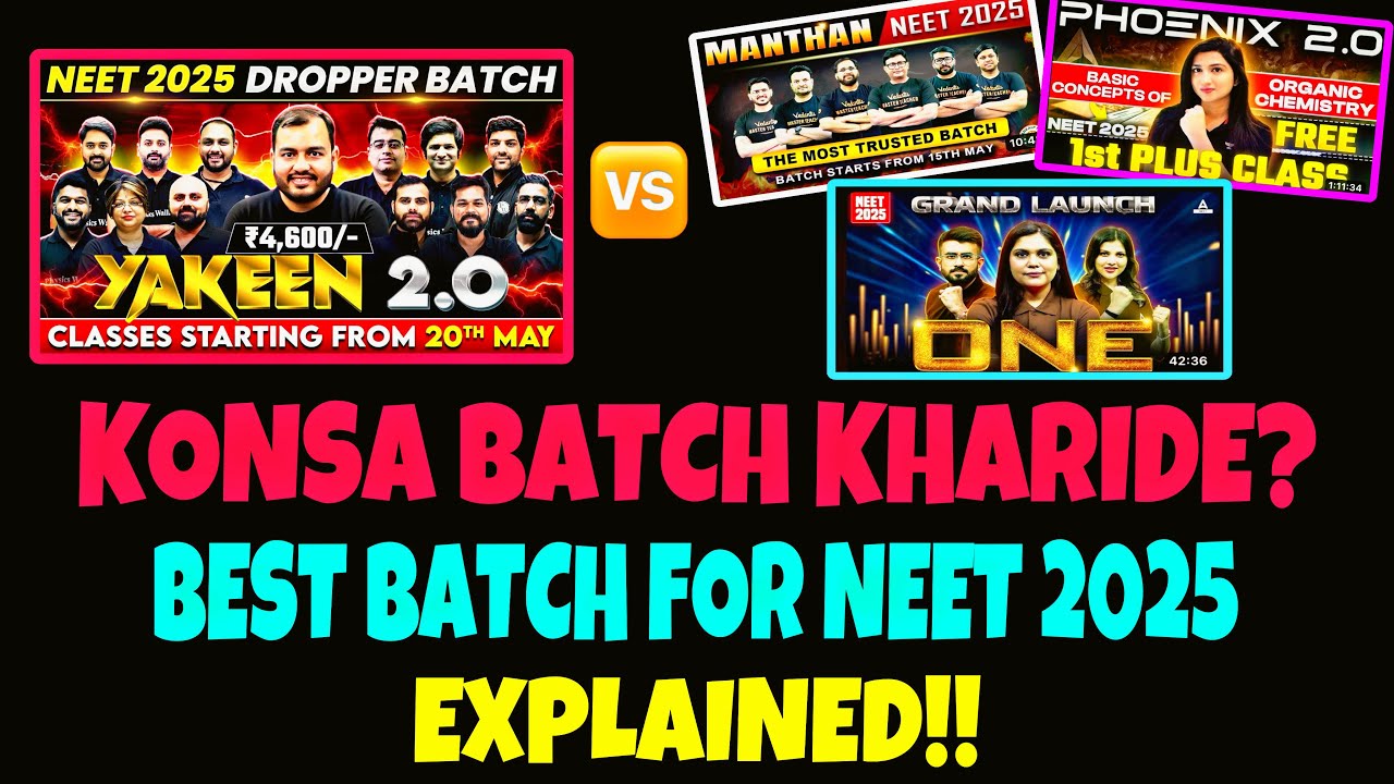PW Yakeen 2.0 vs Unacademy/SankalpVedantu/Adda247 NEET 2025 Dropper Batch - Which One Should You ...