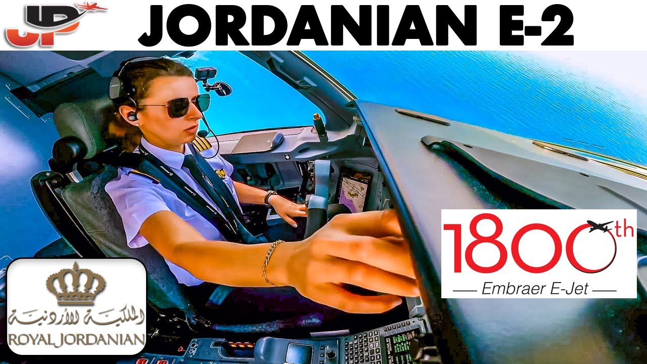 Flying a Brand New Embraer E-2 across the med on Royal Jordanian