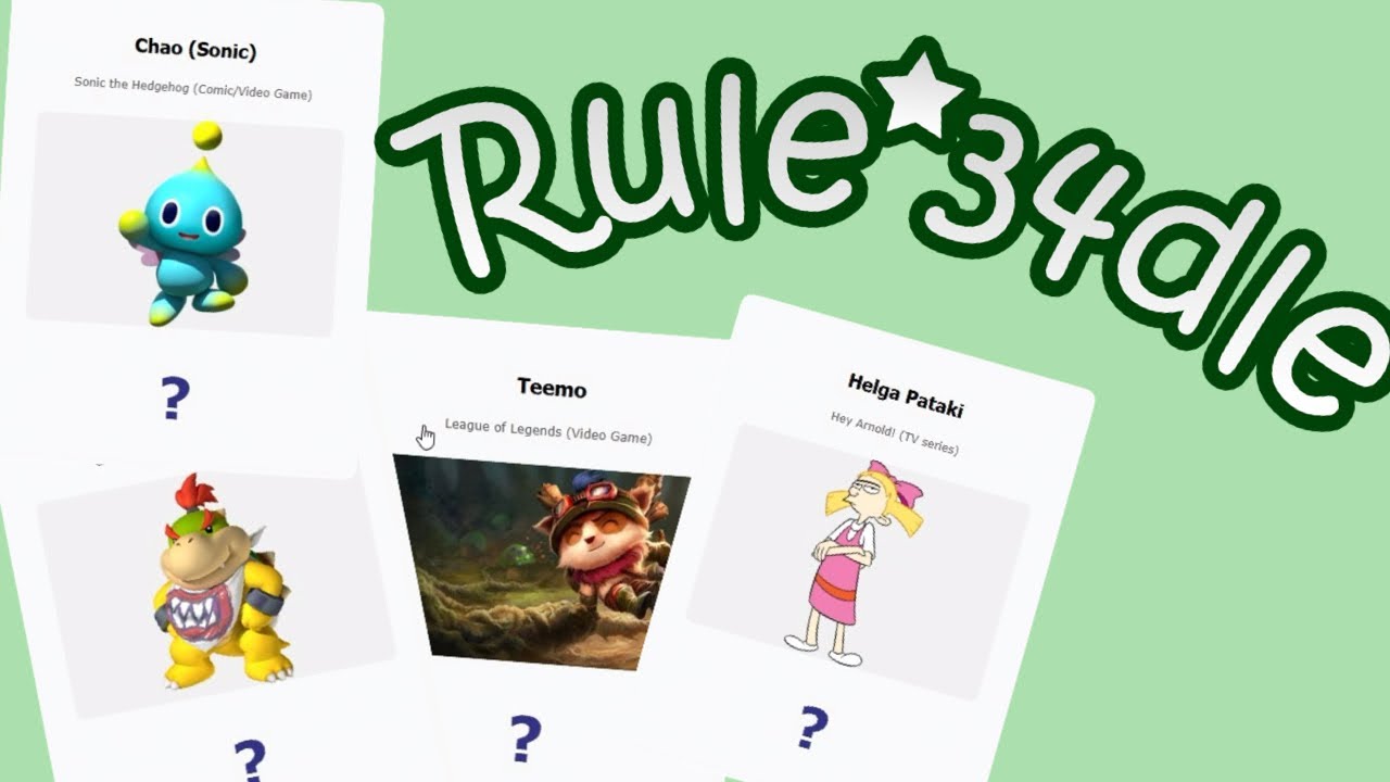 WHY ARE THESE CHARACTERS BEING USED!! - Rule34dle with @SirMaski (2)