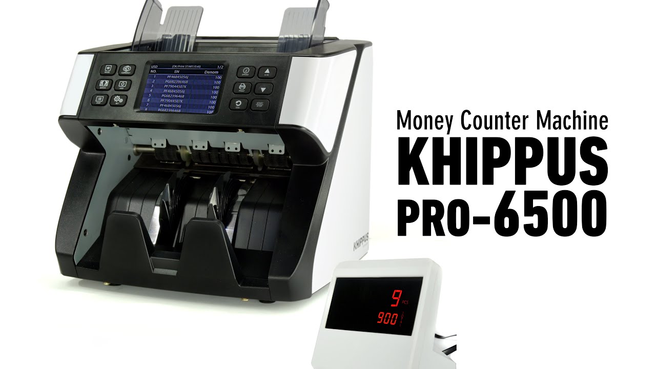 Khippus Pro 6500 Money Counter Machine, Counterfeit Detector