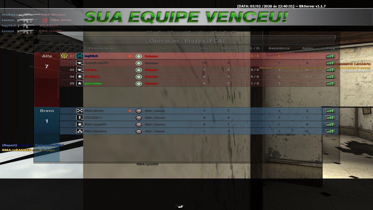 CAMP SEMANAL CLB vs RMA OZONE !
