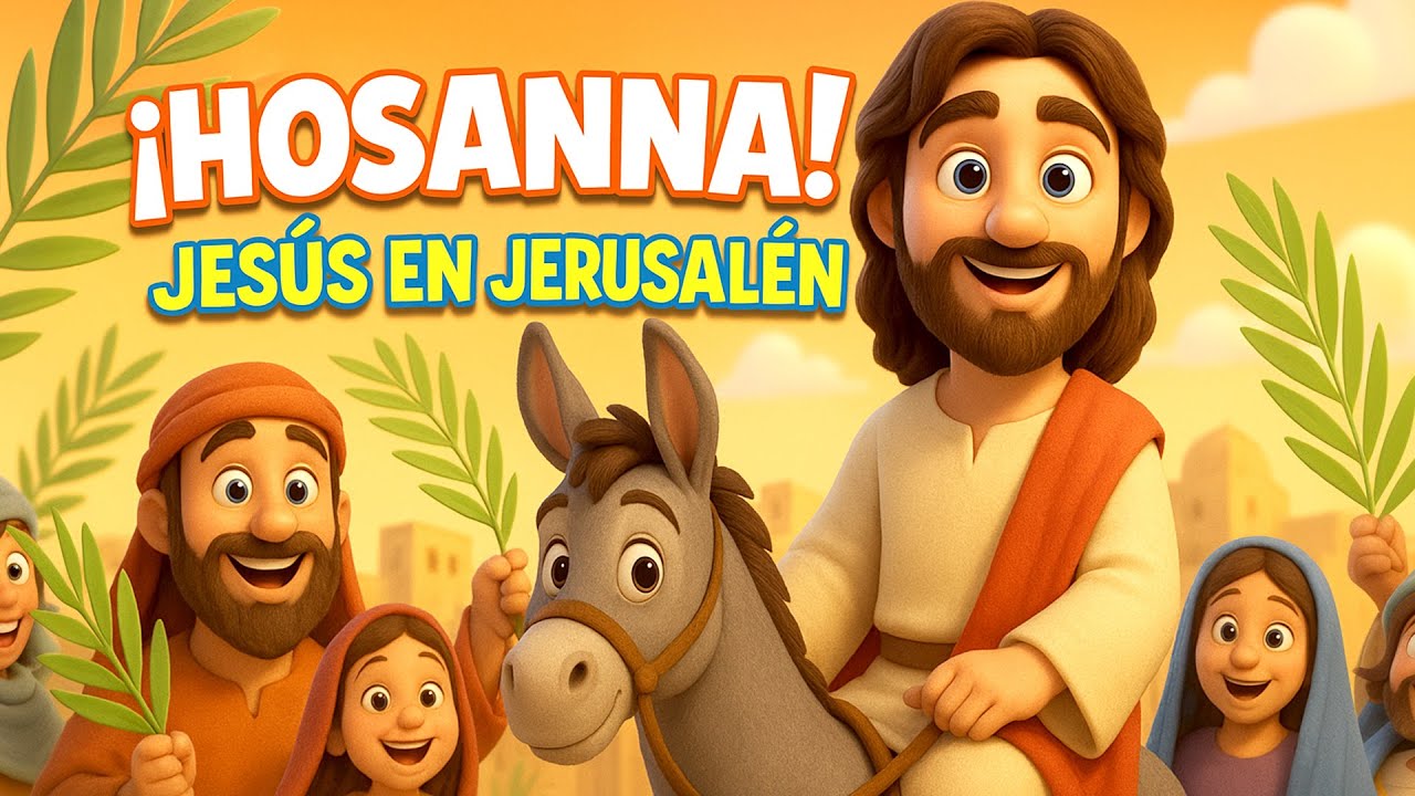 La Biblia para Niños ⭐ Entrada Triunfal de Jesús a Jerusalén - Historia Bíblica de Domingo de Ramos