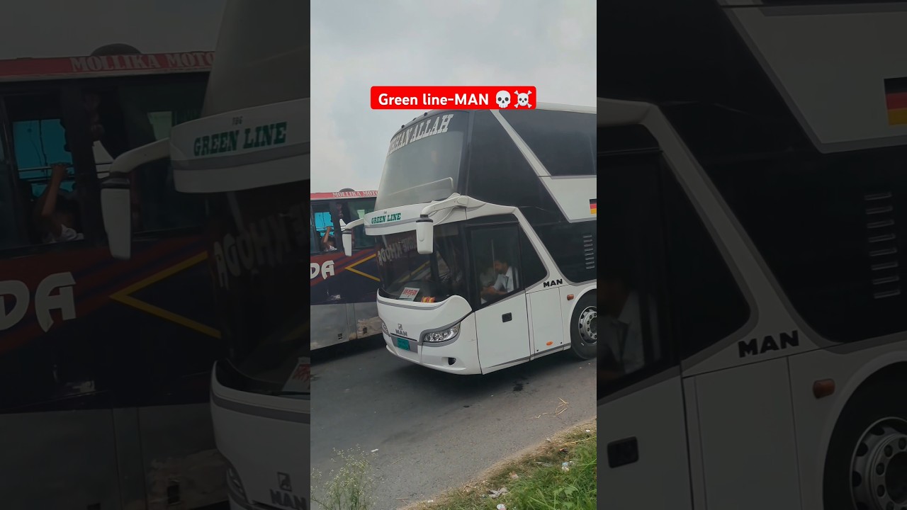 Bangladeshi Green line paribahan MAN branded double decker bus