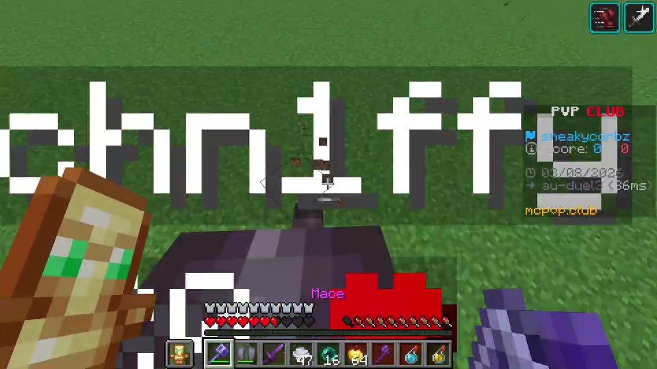 Pratising mace pvp on randoms