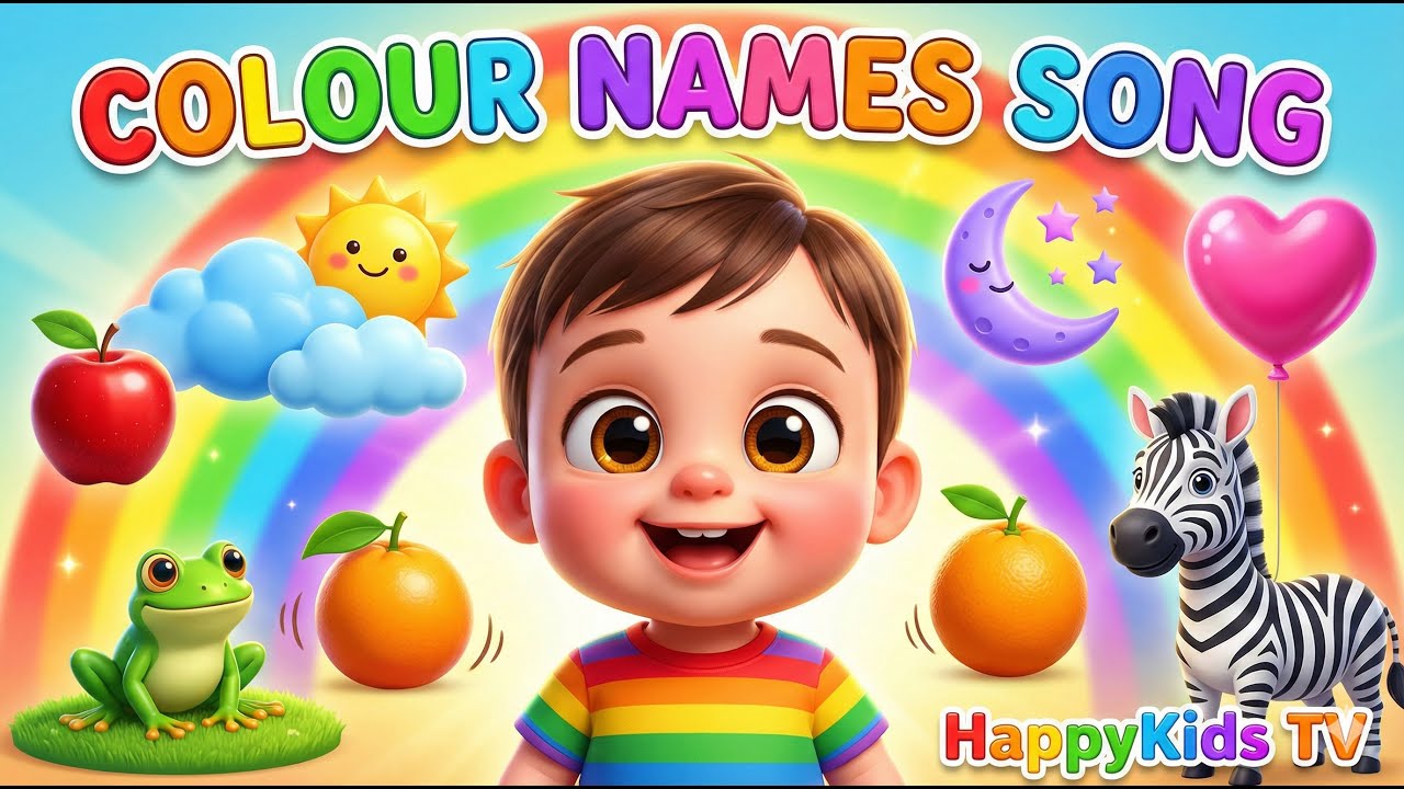 🎨 Colour Names Song for Kids | Learn Colours the Fun Way | @HappyKidsTVabc