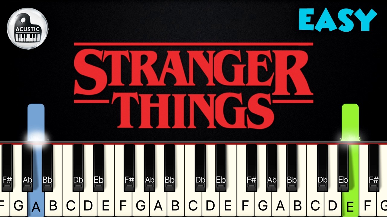 Stranger Things Theme | BEGINNER PIANO TUTORIAL by Betacustic