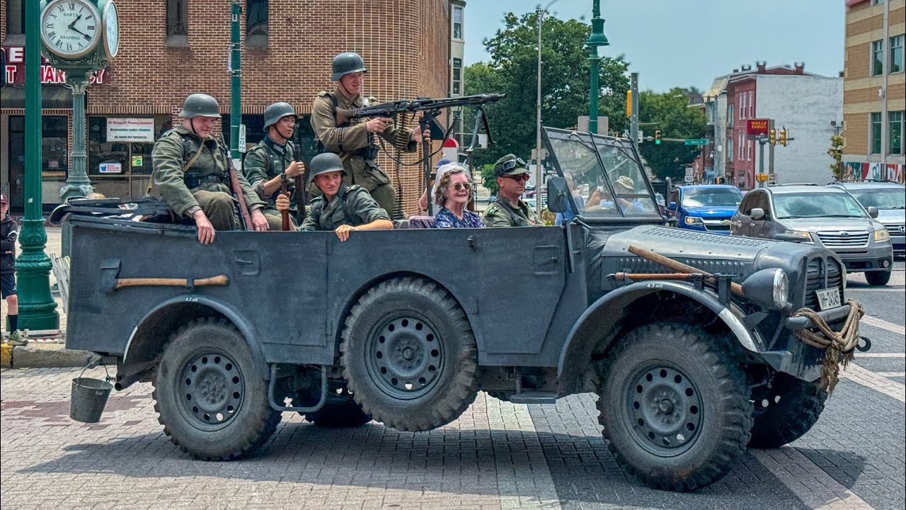 WWII Convoy Departs Downtown Reading | Return to Mid-Atlantic Air Museum 2025