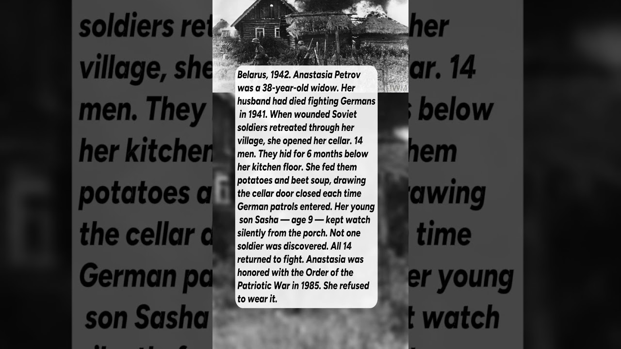 A Russian Mother Hid 14 Soldiers in Her Cellar #short #history #ww2
