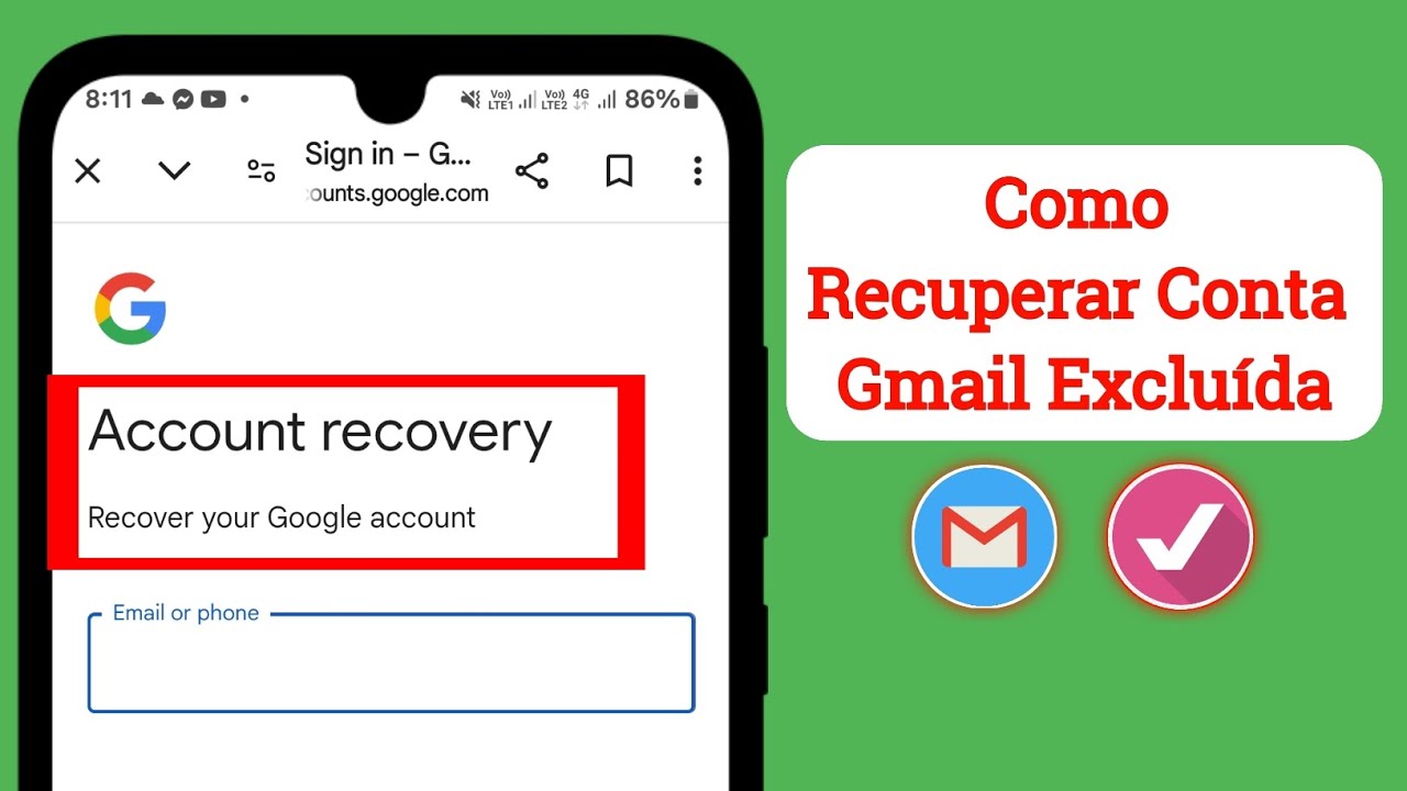 Recuperar conta do Gmail sem c&oacute;digo de verifica&ccedil;&atilde;o, senha e n&uacute;mero de telefone