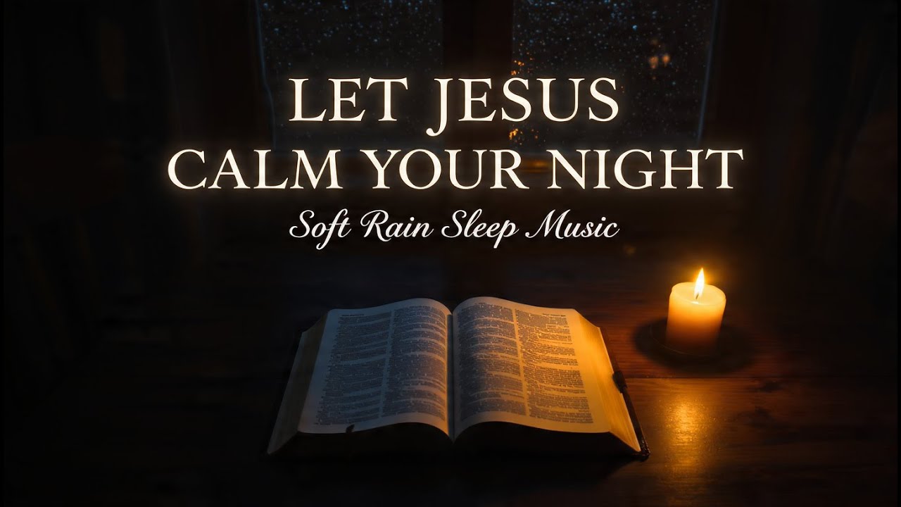 Rain, Prayer & Deep Sleep 🌙 | Christian Night Ambience (Black Screen)