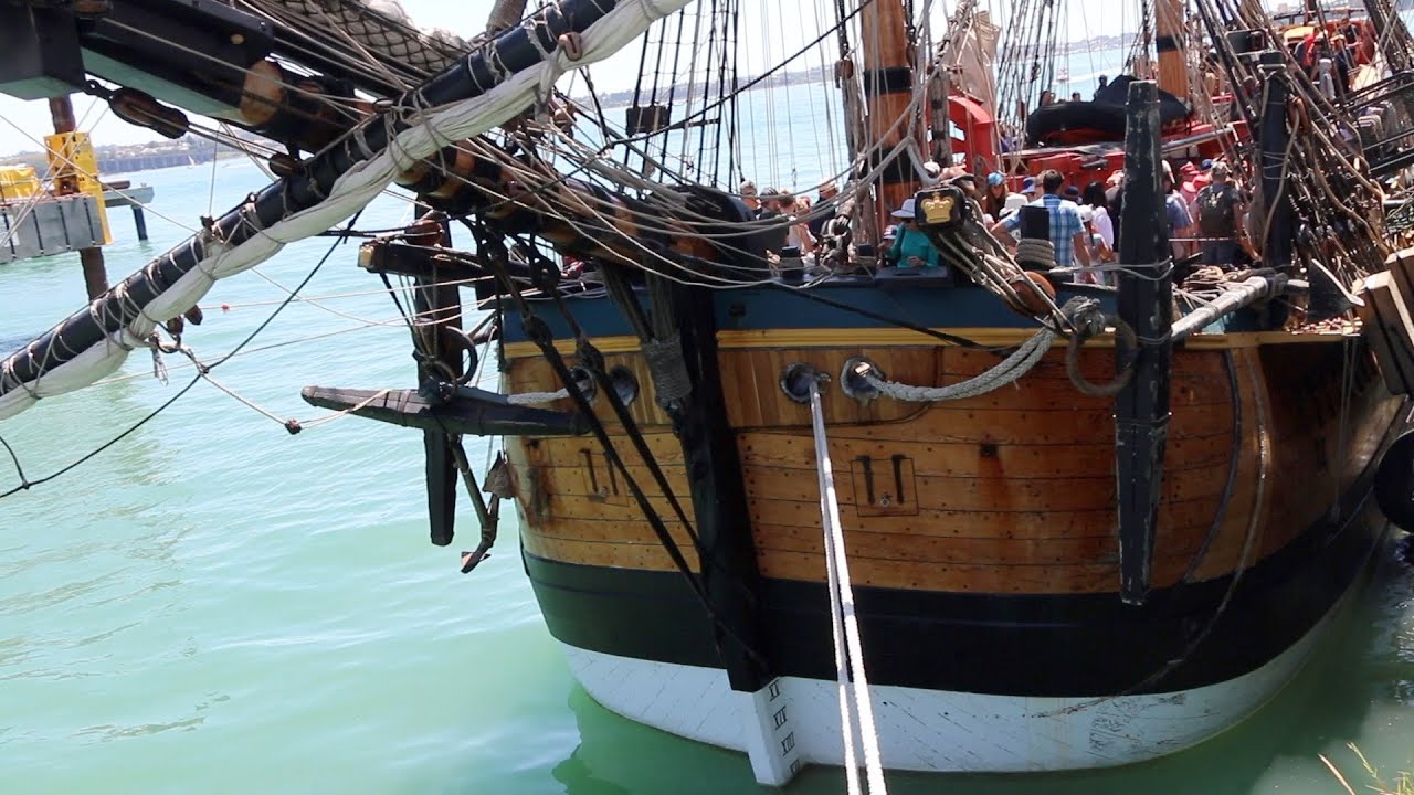 Captain Cooks Endeavour Replica Visits New Zealand - 2019.