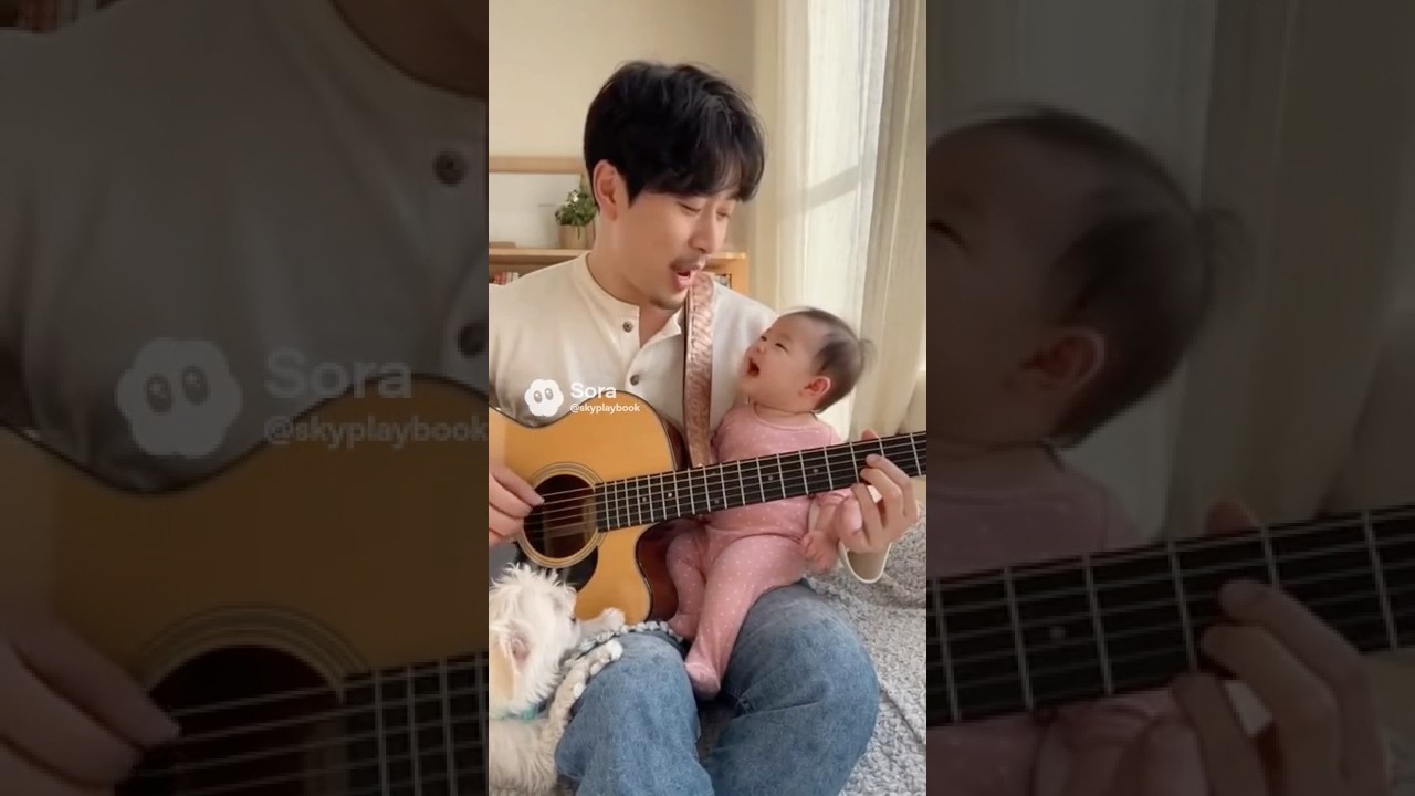 Baby’s Favorite Voice: Dad’s Korean Song or Mom’s? 🩷🥰💖