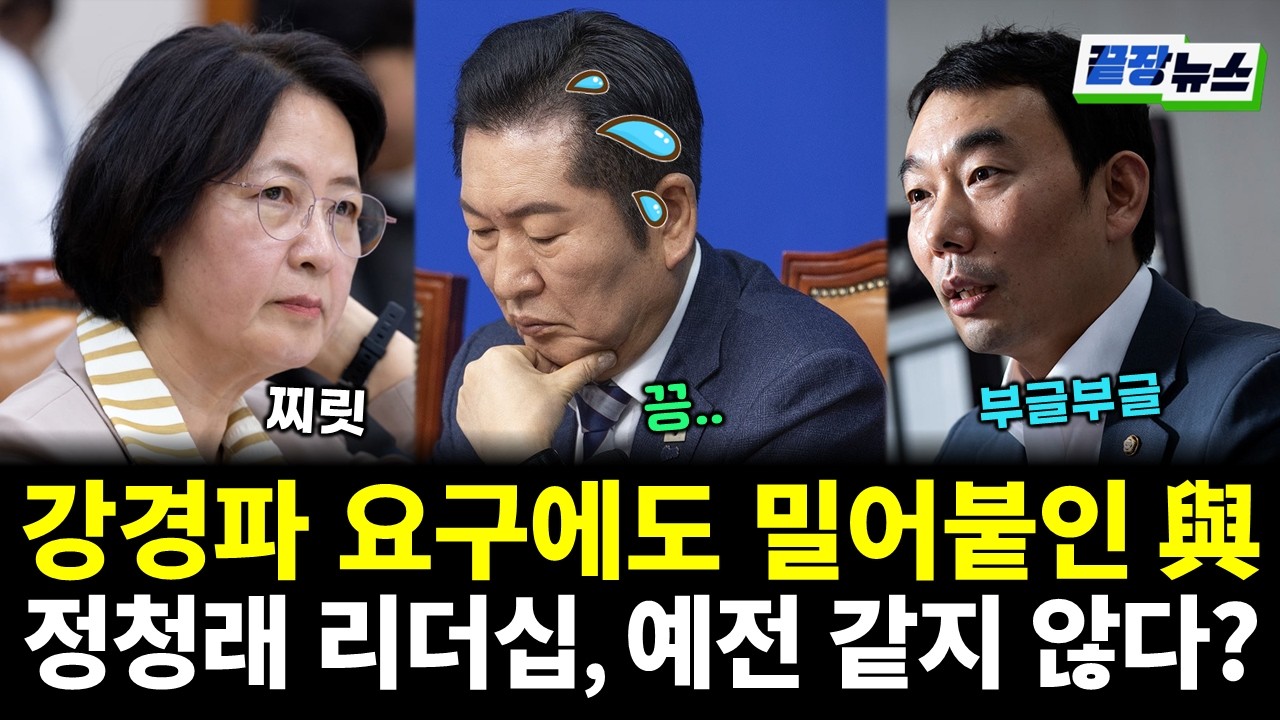강경파 요구에도 밀어붙인 민주당...정청래 리더쉽, 예전 같지 않다? (하헌기 이재능 황연실) #끝장뉴스 (0227_금)
