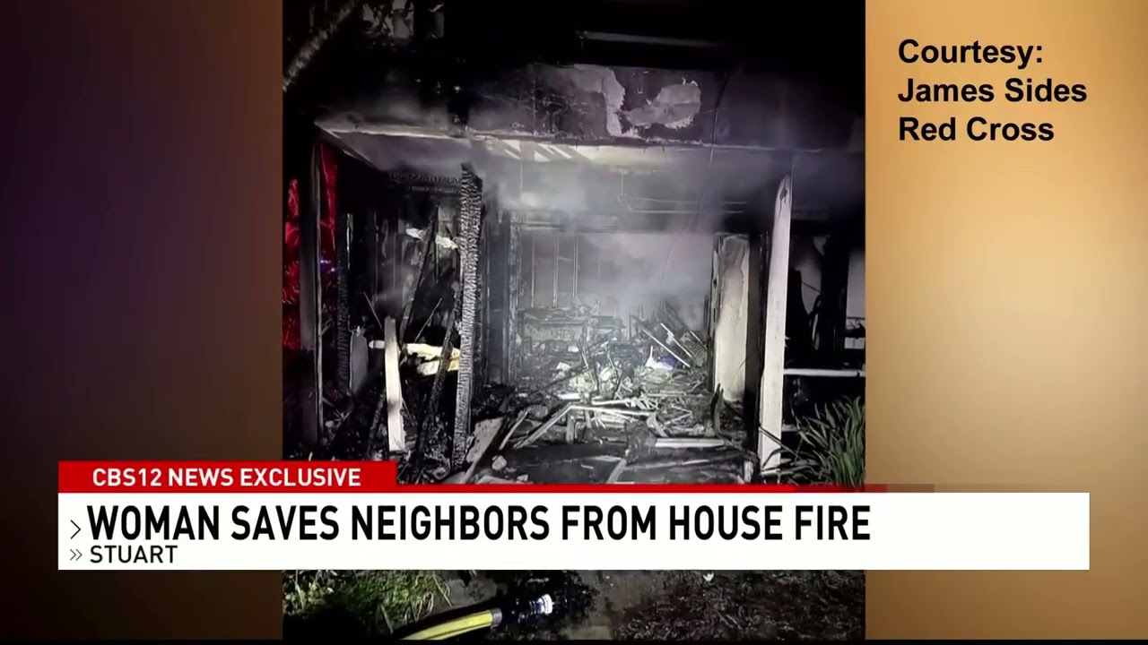 CBS12 Exclusive: Heroic neighbor helps save couple from burning home in Stuart